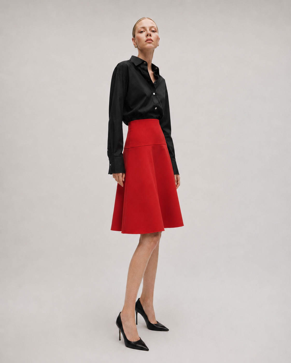 Relxed Shirt in Cotton Marina Blanche