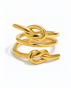 Tie Knot Double Layer Ring Marina Blanche