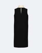 Silk Bow Collar Dress Marina Blanche