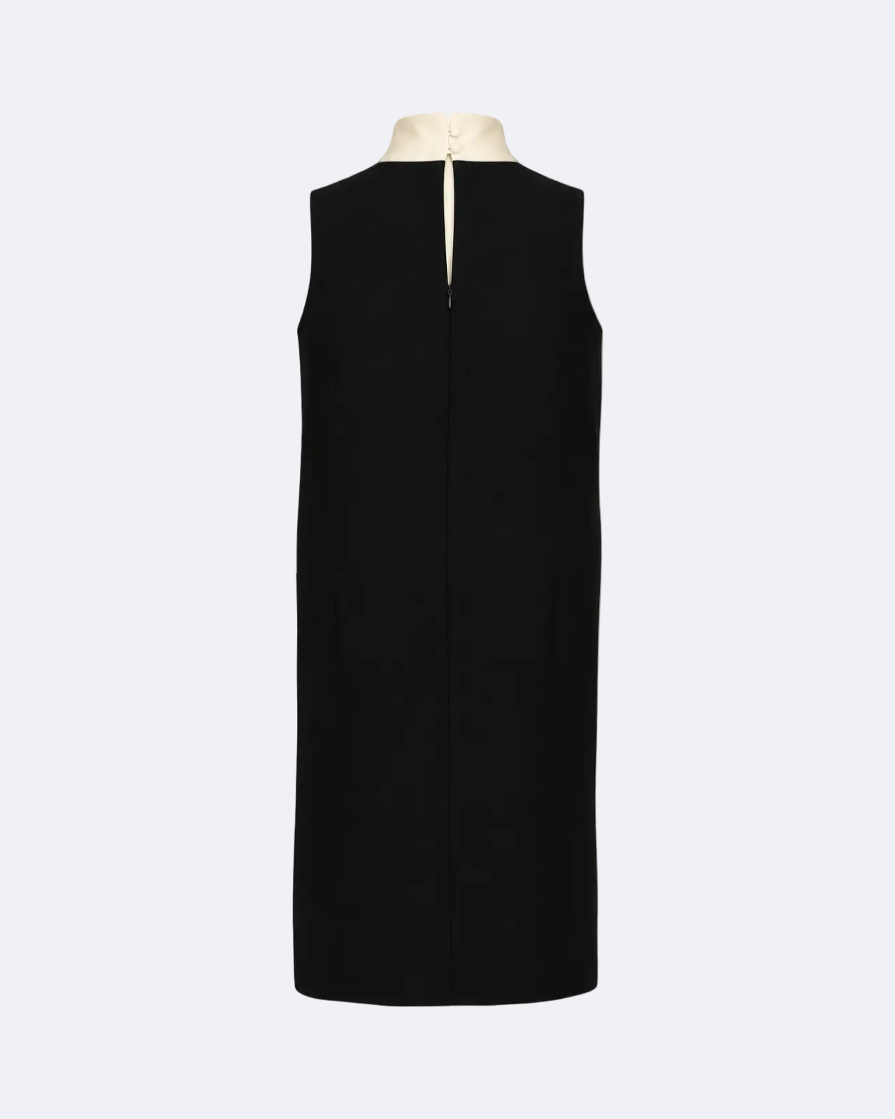 Silk Bow Collar Dress Marina Blanche