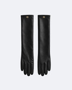 Long Leather Gloves Marina Blanche