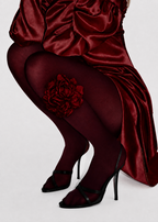 Rose Tights in Cashmere Marina Blanche