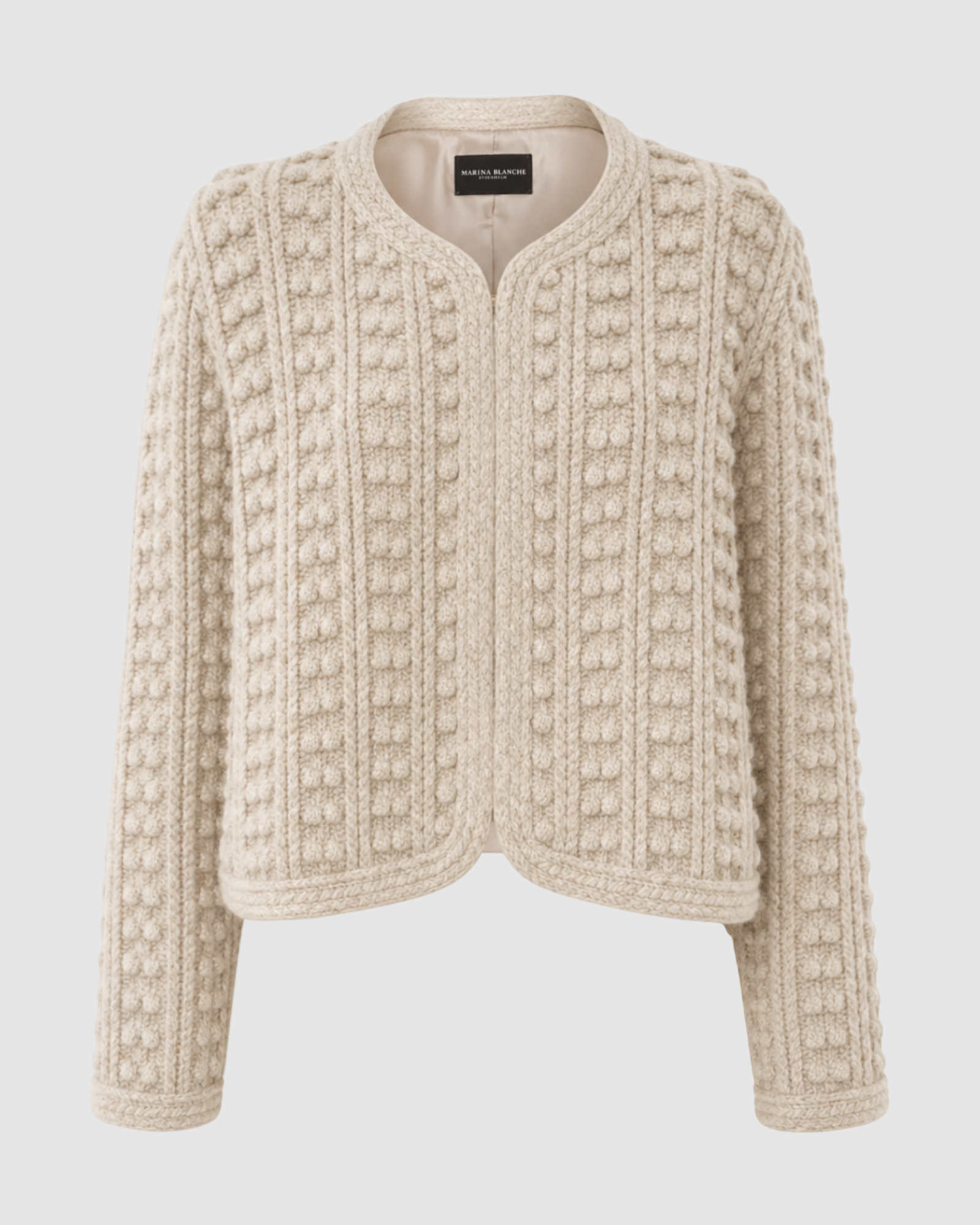 Jacket in Cashmere and Silk Marina Blanche