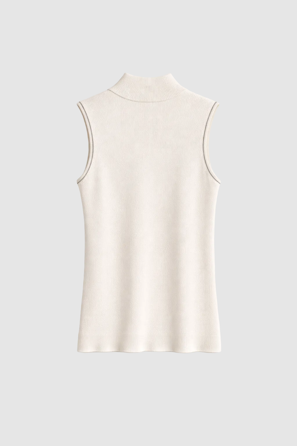 Merino Silk Sleeveless Top Marina Blanche