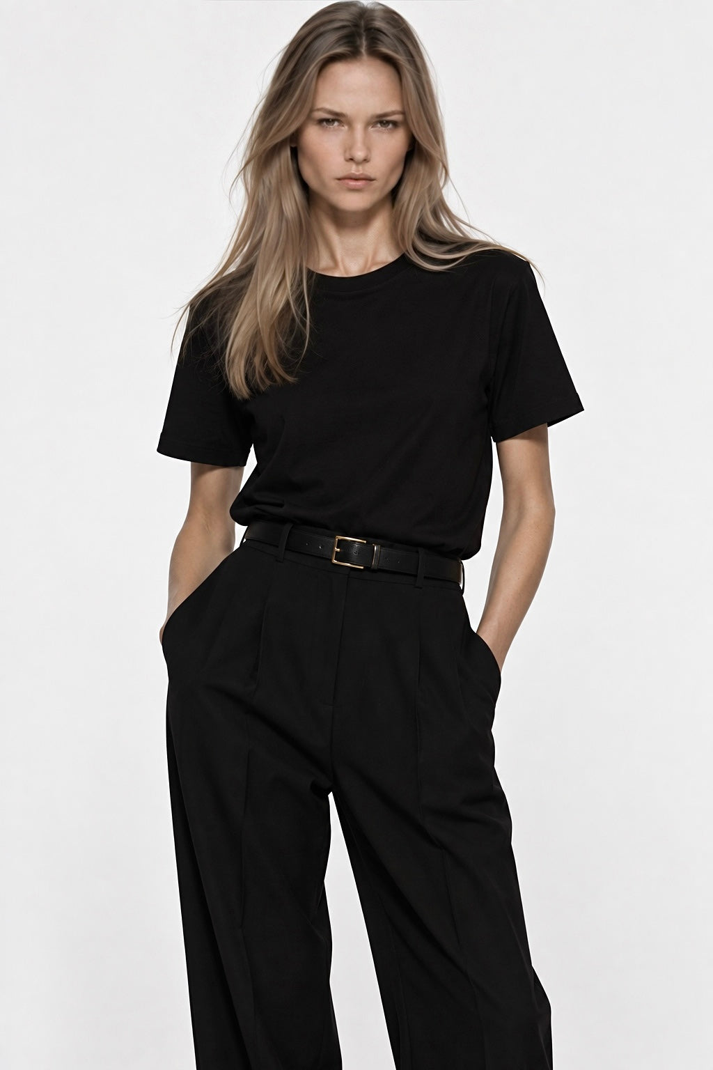 Classic T-Shirt in Cotton Marina Blanche