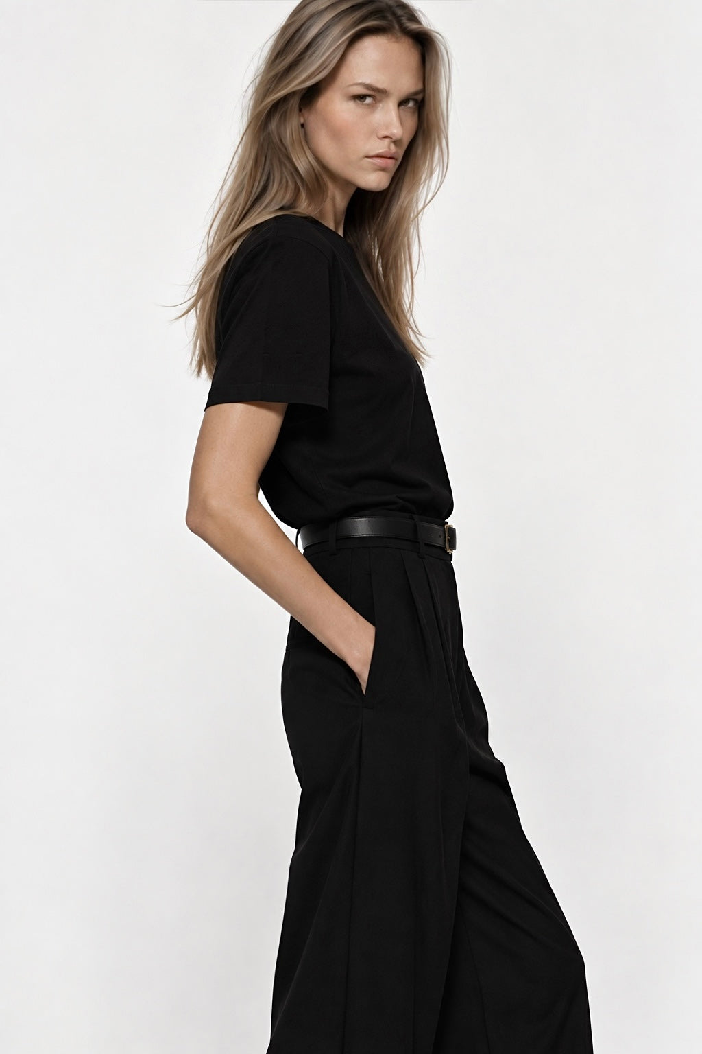 Classic T-Shirt in Cotton Marina Blanche
