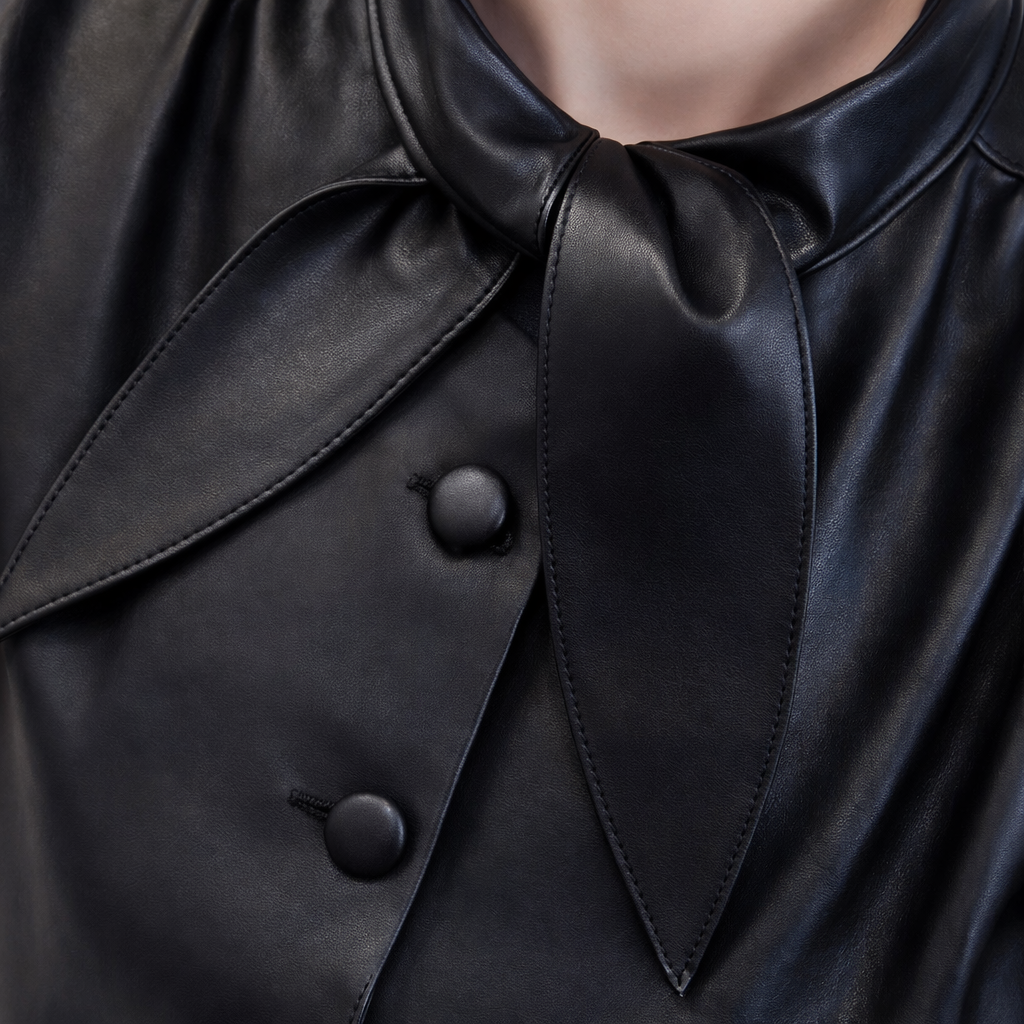 Leather Cropped Jacket