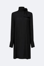 Scarf-Bow Dress in Viscose Marina Blanche