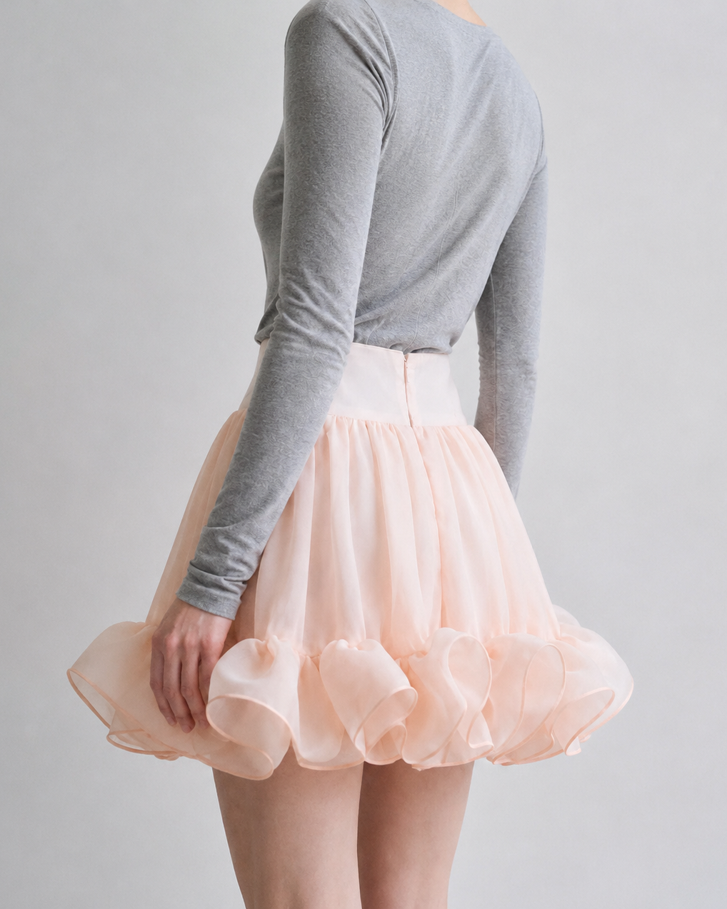 Voile Mini Skirt Marina Blanche