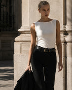 Ivory Top in Silk Marina Blanche