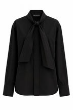 Lavallière Shirt in Poplin Marina Blanche