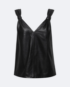 Knotted Lamb Nappa Leather Top Marina Blanche