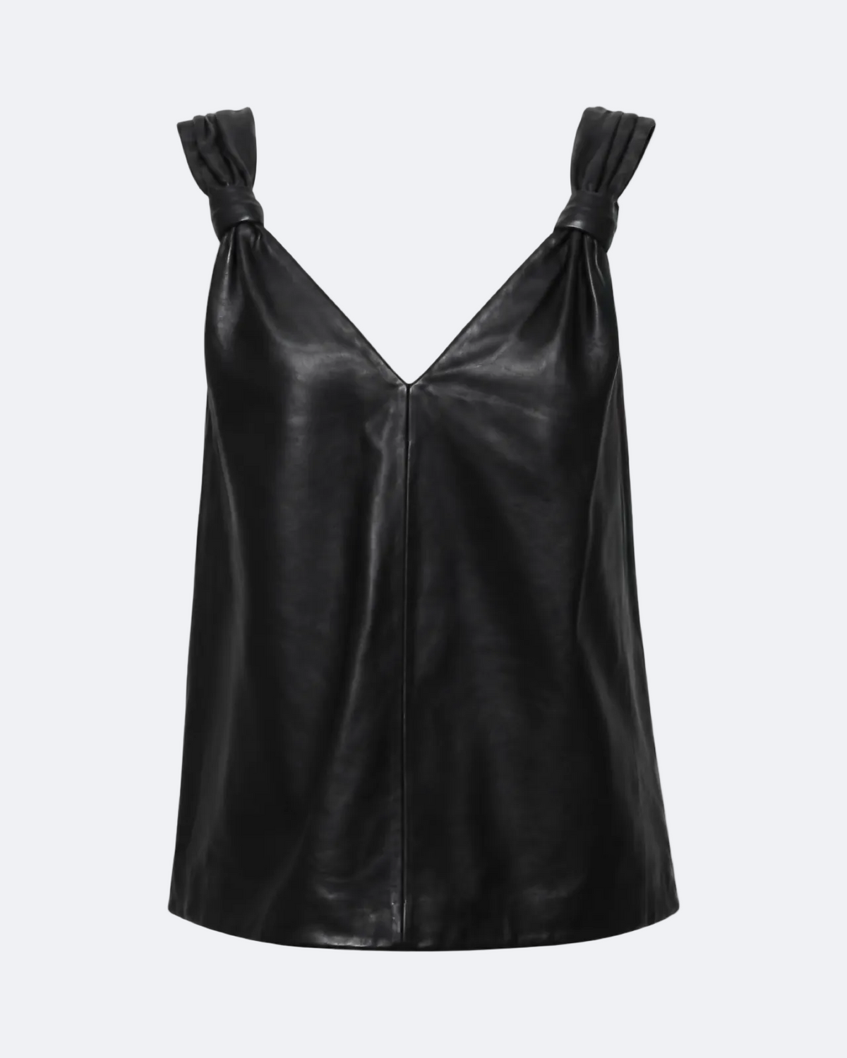 Knotted Lamb Nappa Leather Top Marina Blanche