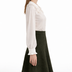 Silk Shirt with Ruffle