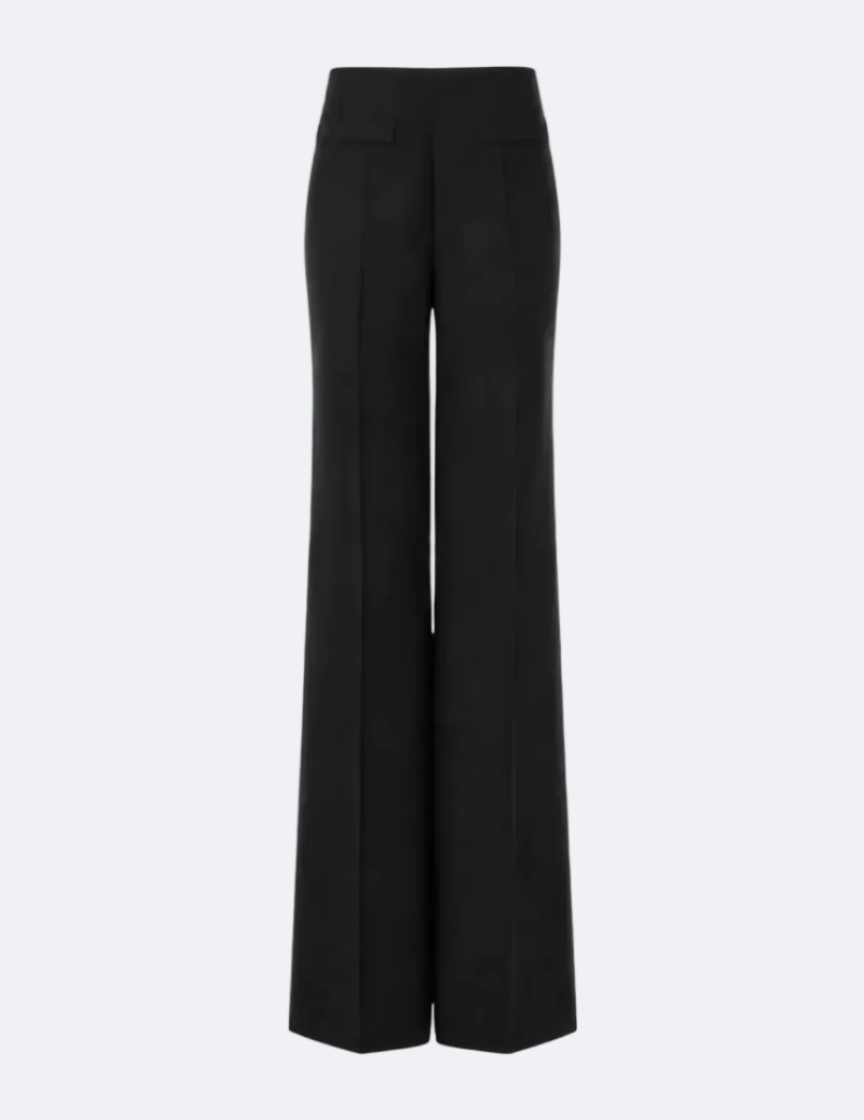 Palazzo Trousers in Wool Marina Blanche