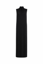 Draped High-Neck Maxi Dress Marina Blanche