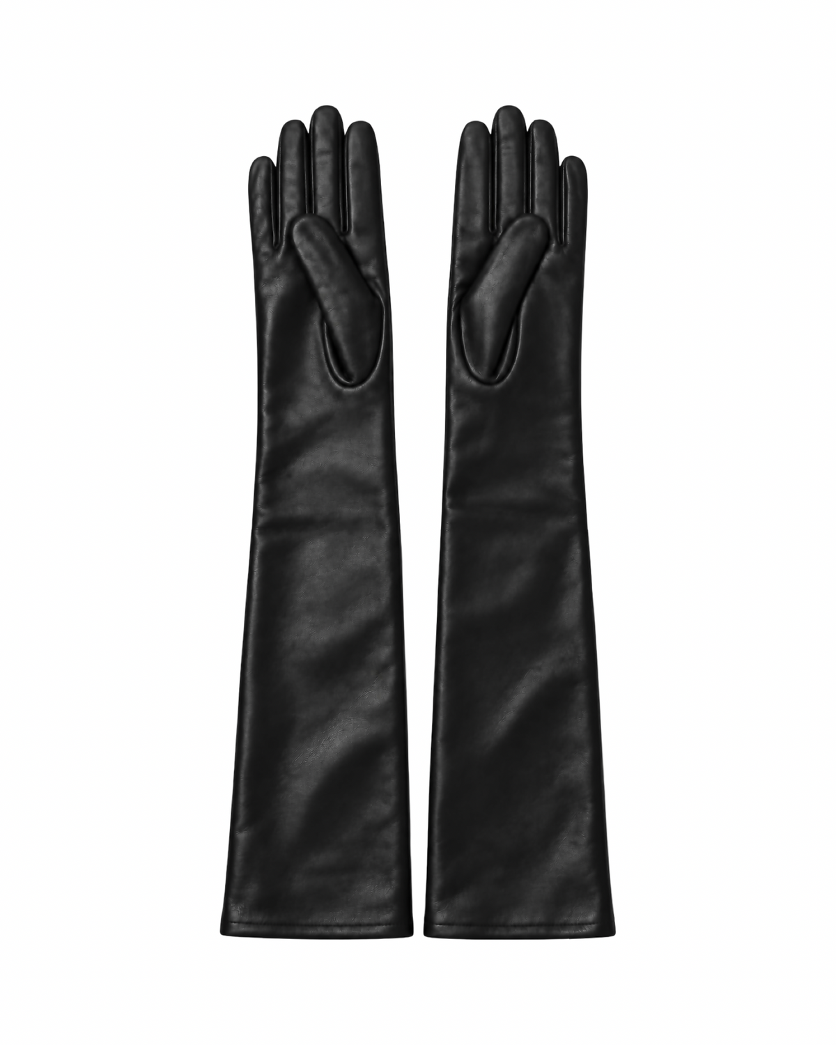 Long Leather Gloves Marina Blanche
