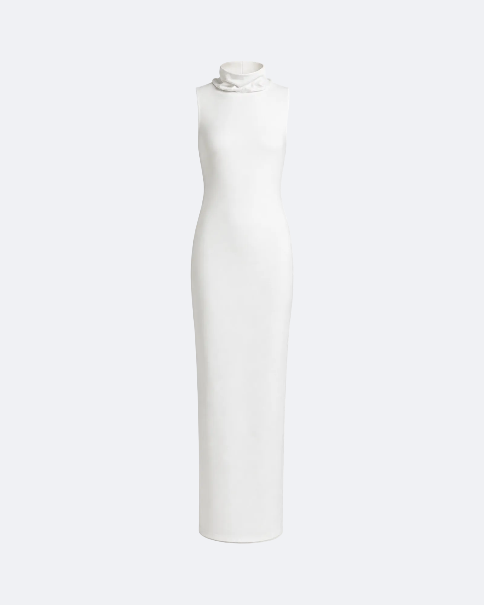 Sleeveless Turtleneck Maxi Dress Marina Blanche