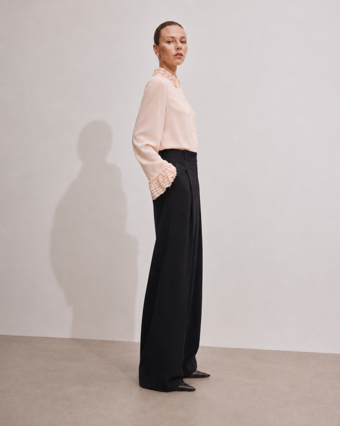 Blus silke Marina Blanche