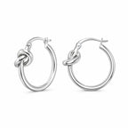 Knot Small Creole Earrings Marina Blanche