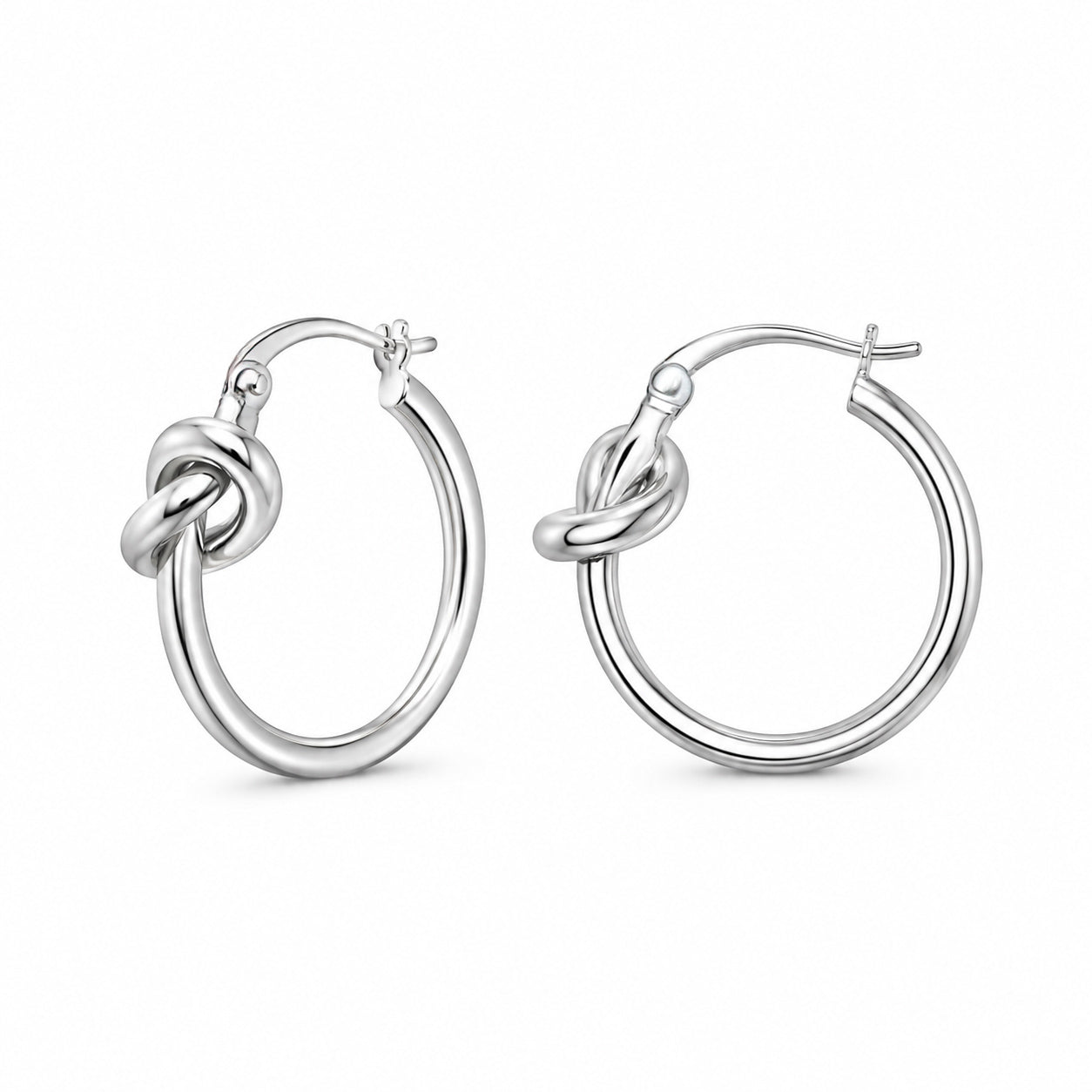 Knot Small Creole Earrings Marina Blanche