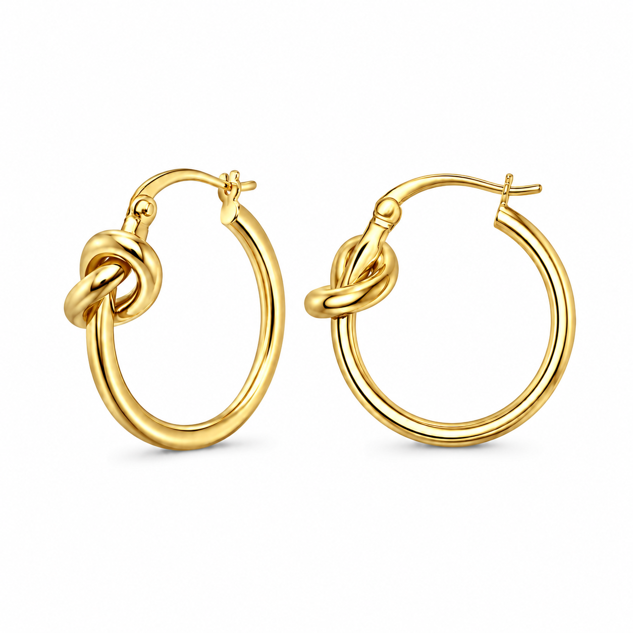 Knot Small Creole Earrings Marina Blanche