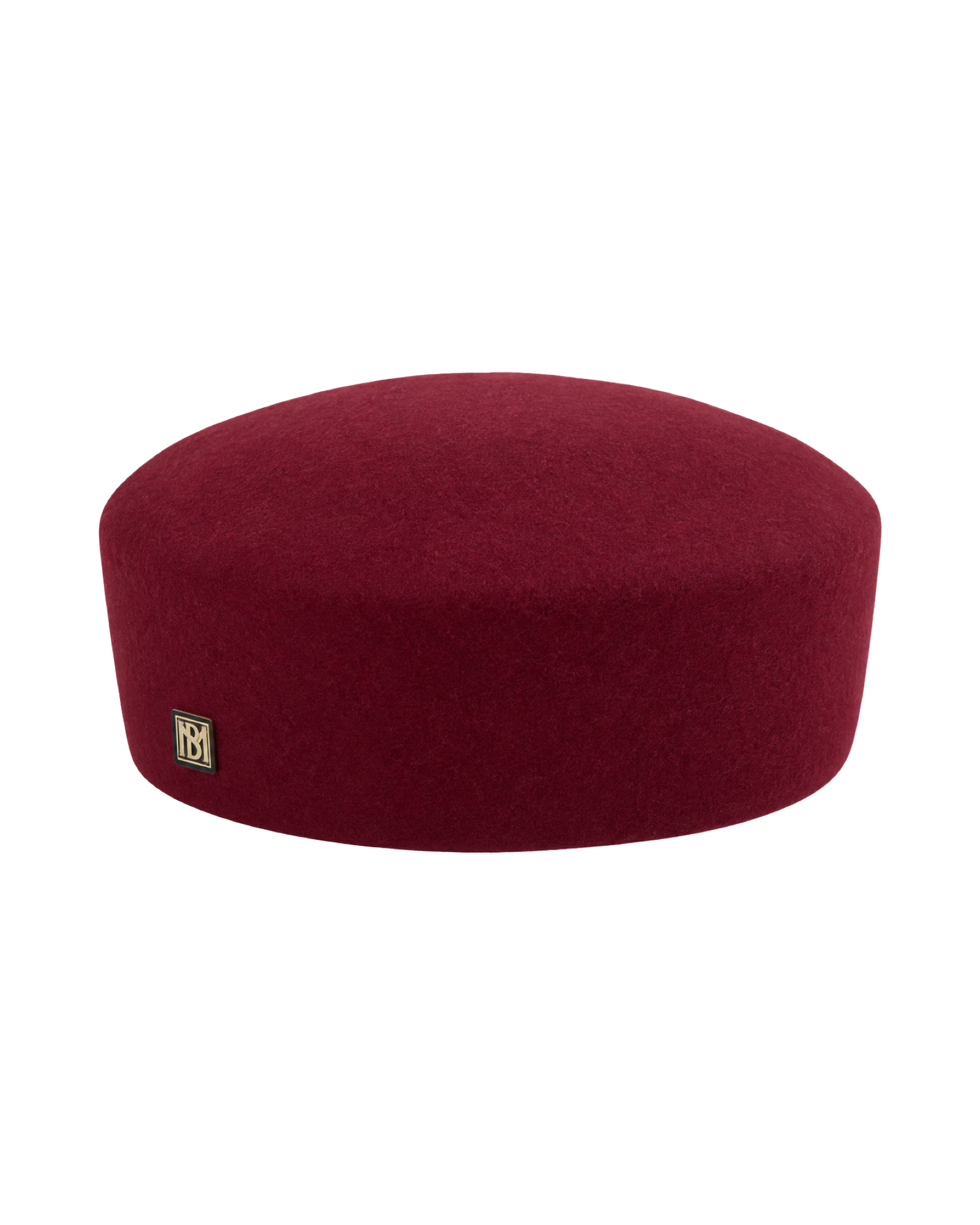 Pillbox Hat in Wool Marina Blanche