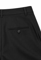 High-Waisted Wide-Leg Wool Trousers Marina Blanche