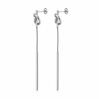 Tie Knot Hanging Line Earrings Marina Blanche