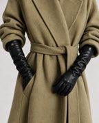 Long Leather Gloves Marina Blanche