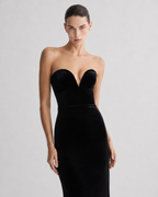 Sweetheart Velvet Mermaid Maxi Dress Marina Blanche