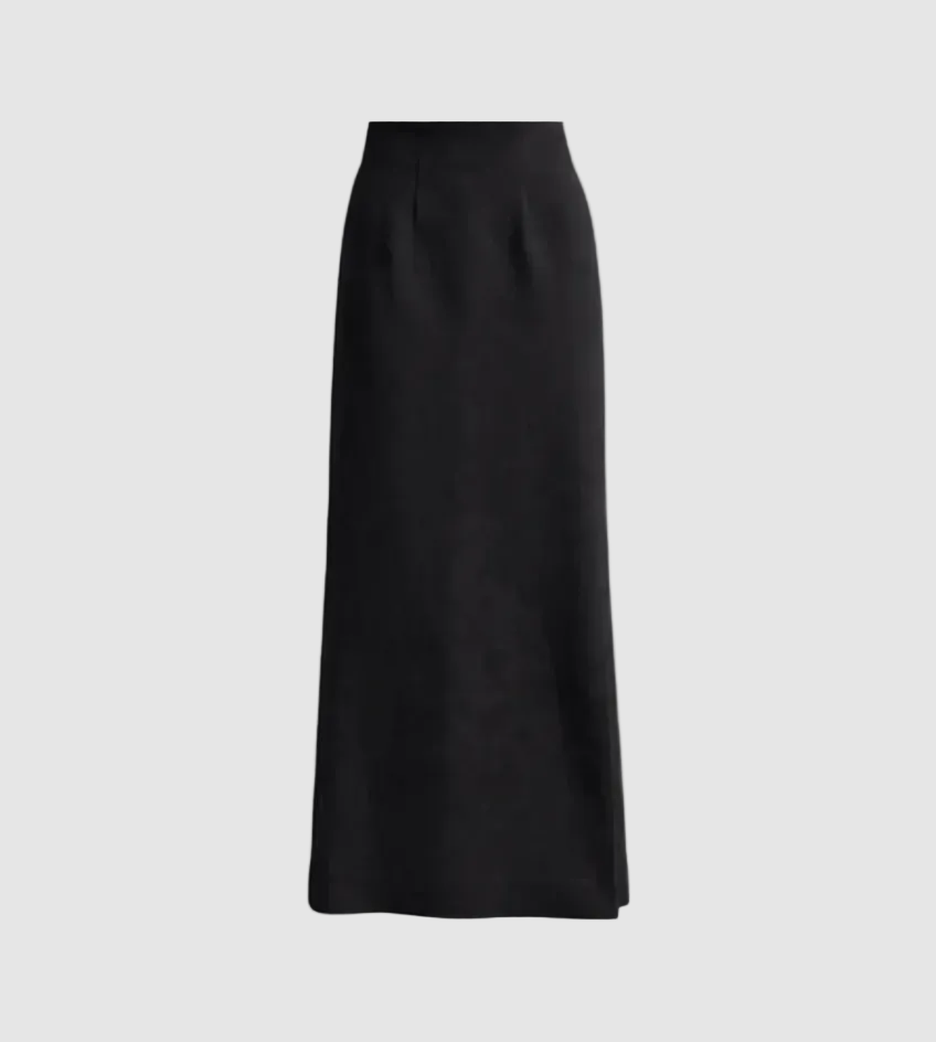Linen Maxi Skirt – Été Marina Blanche