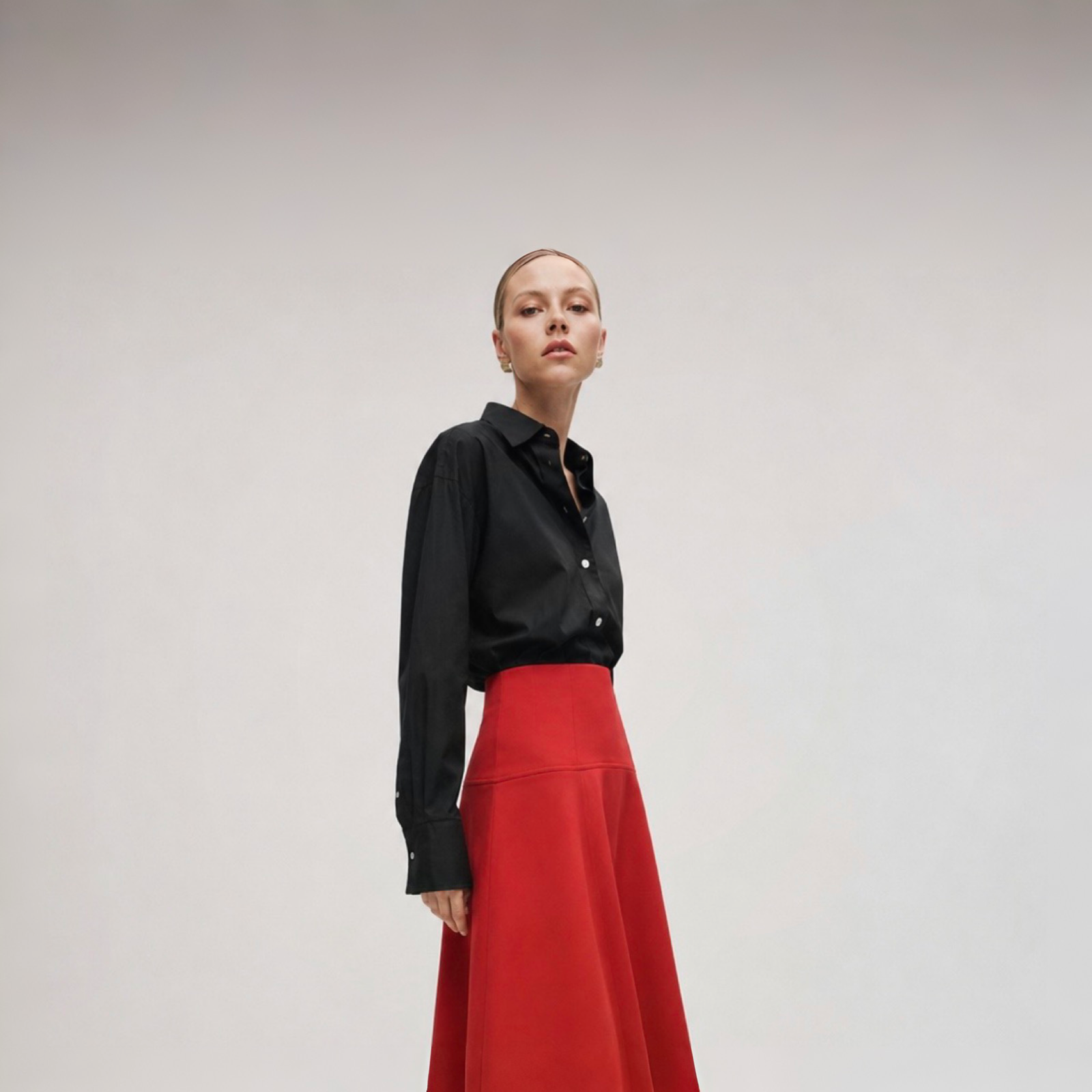 Relxed Shirt in Cotton Marina Blanche