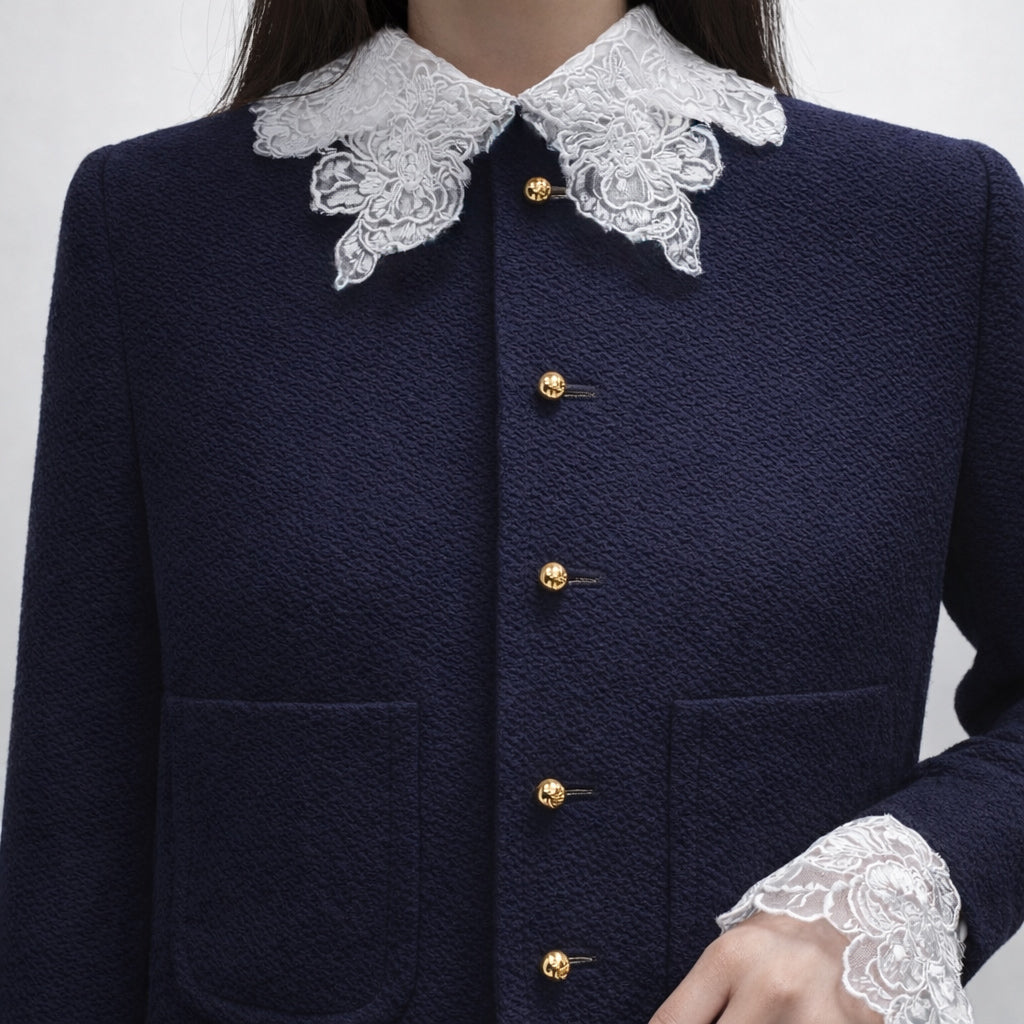 Silk brodering Marina Blanche