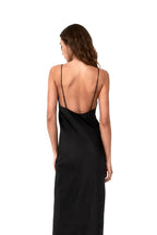 Slip-in Satin Dress Marina Blanche