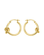 Knot Small Creole Earrings Marina Blanche