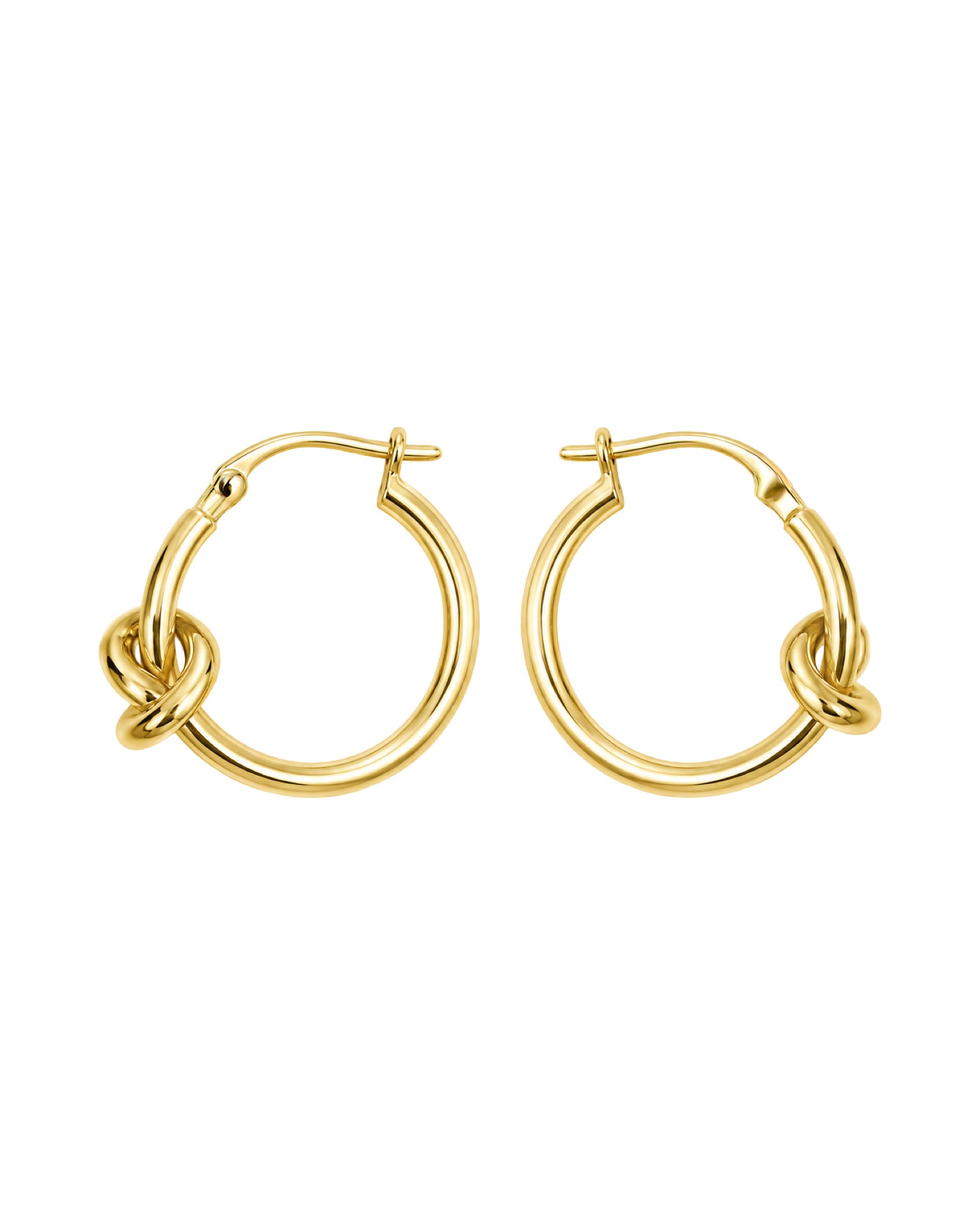 Knot Small Creole Earrings Marina Blanche