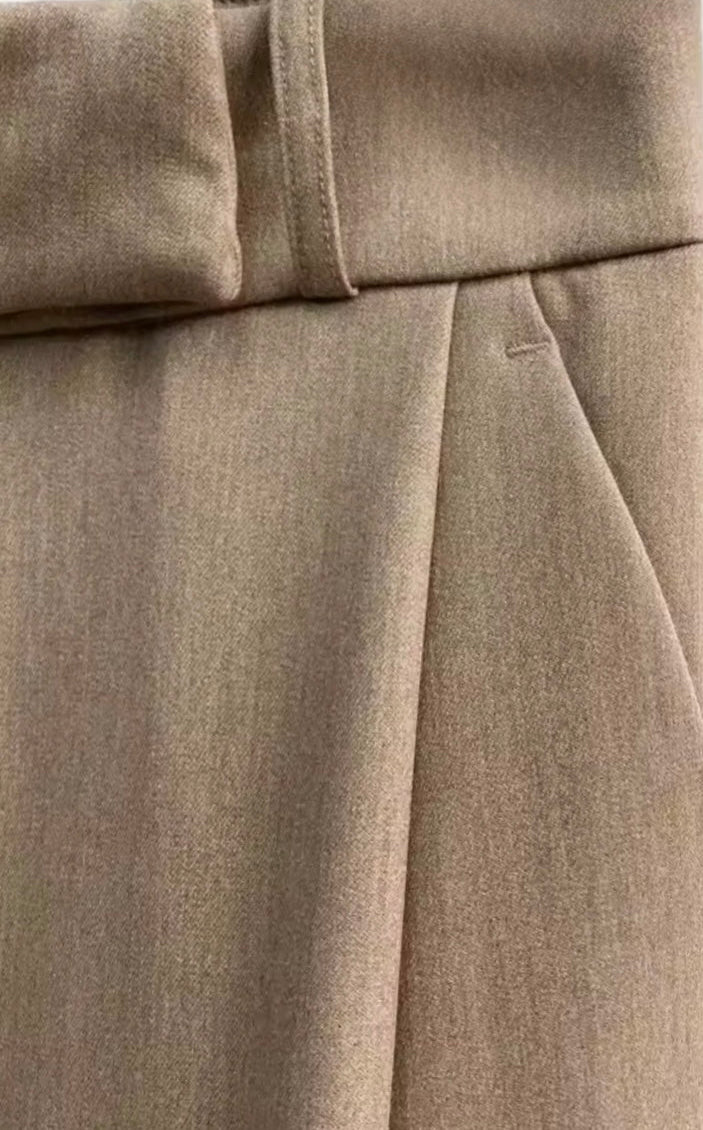 Tailored Trousers in Worsted Wool Marina Blanche