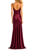 Asymmetric Gathered Satin Dress Marina Blanche