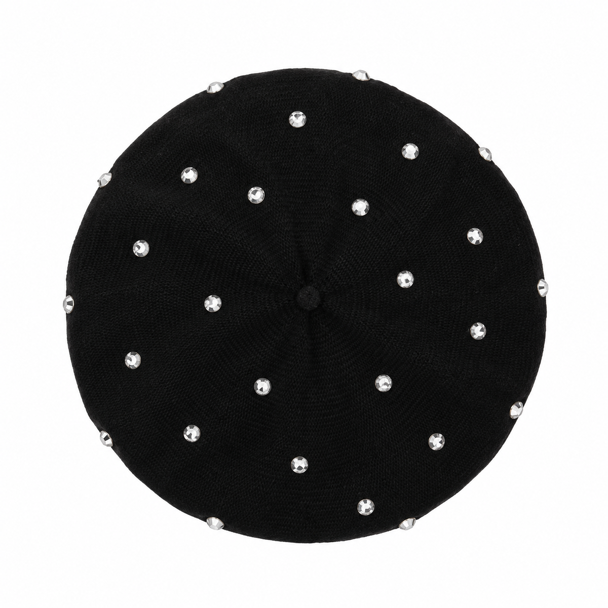 Crystal-Embellished Beret Marina Blanche