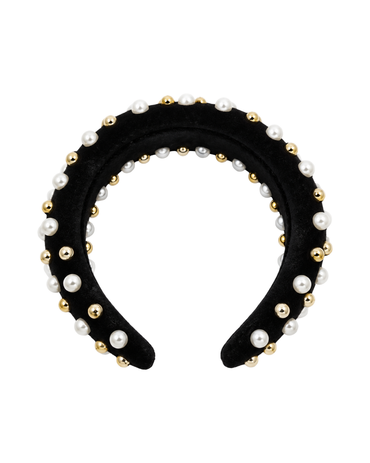 Pearl-Embellished Headband Marina Blanche