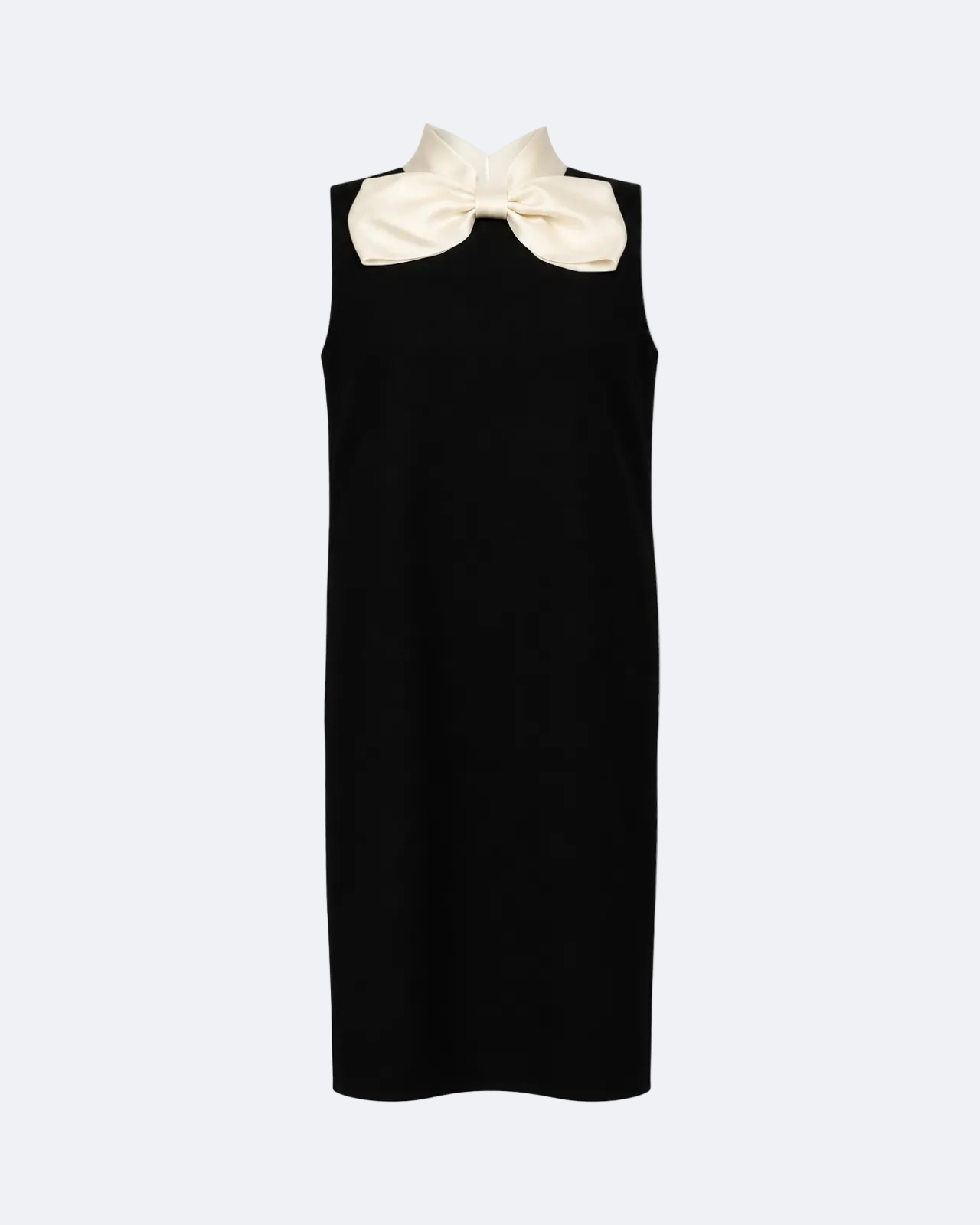 Silk Bow Collar Dress Marina Blanche
