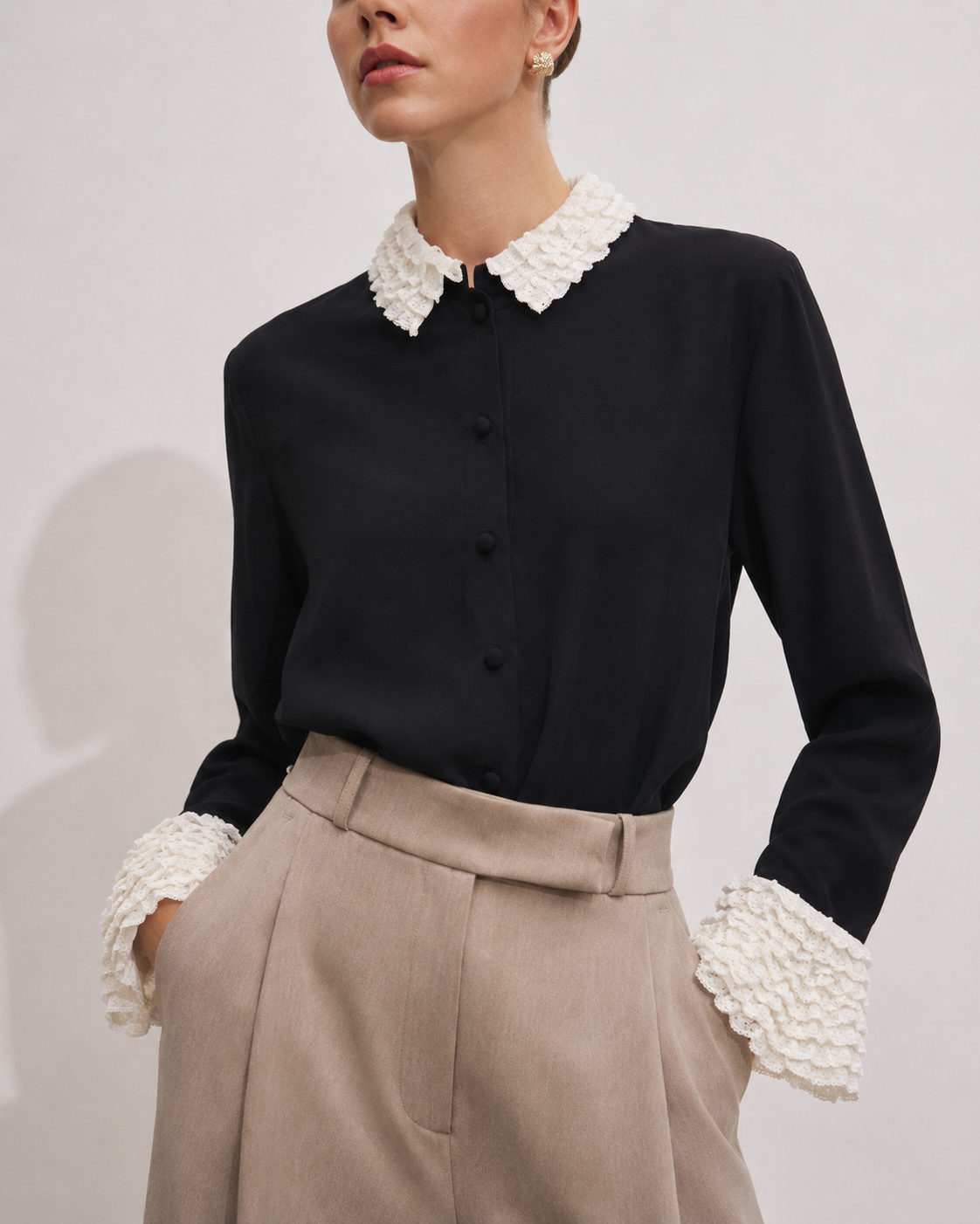 Silk blus Marina Blanche