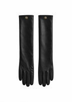 Long Leather Gloves Marina Blanche