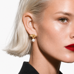 Knot Small Pearl Earrings Marina Blanche