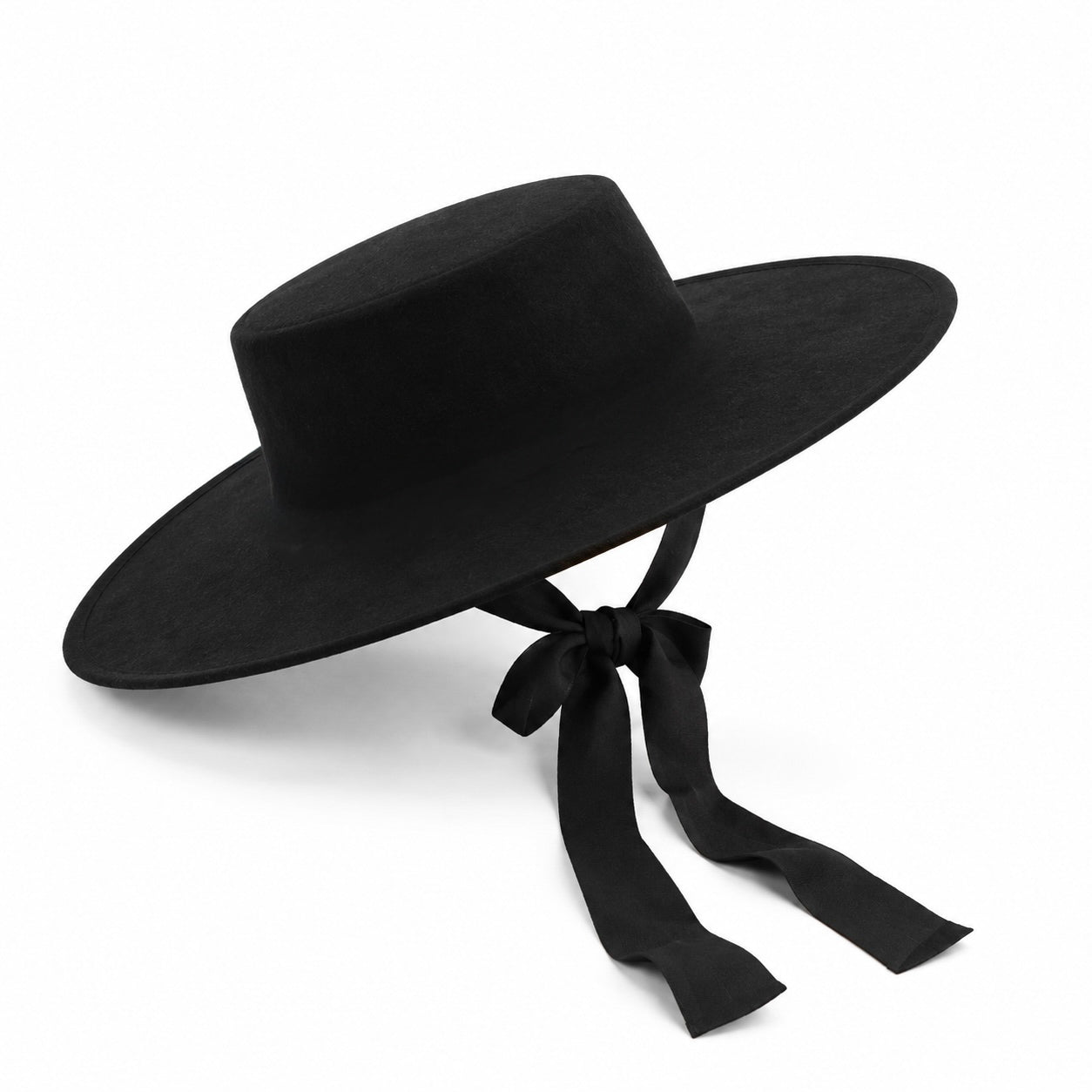 Fedora with Tie-Bow in Wool Marina Blanche