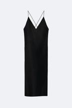 Slip-in Satin Dress Marina Blanche