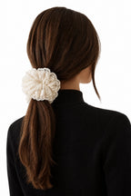 Lace Ruffle Chouchou Set Grande Marina Blanche