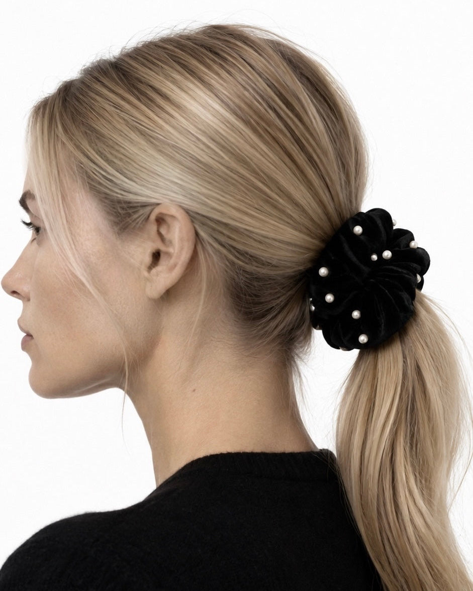 Scrunchie medium Marina Blanche