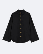 Rose Button Shirt in Cotton Marina Blanche